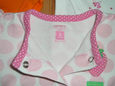 3x body pre princeznú, 0-3m - cena spolu, carter's,62