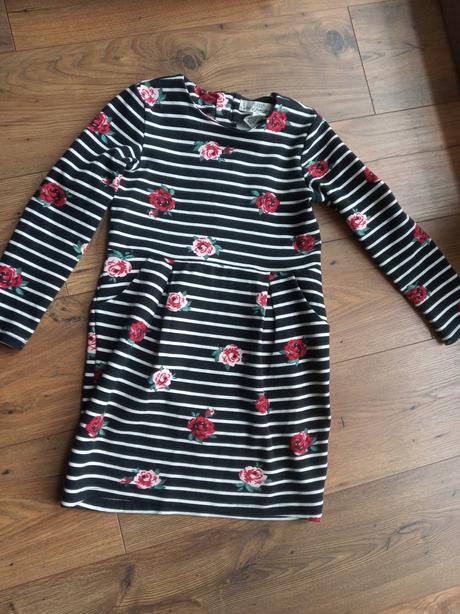 Dievčenské bavlnené šaty, h&m,122