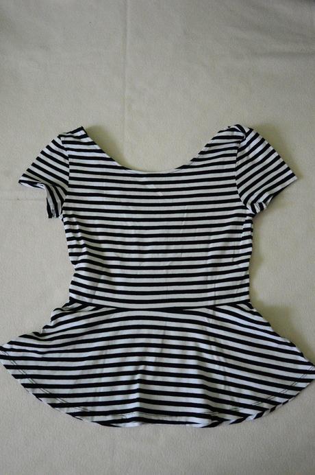 Pásikavý top, h&m,s