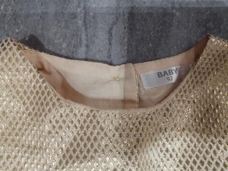 Zlaté šatičky v 92, 1,5 až 2 r. s podšívkou, 92