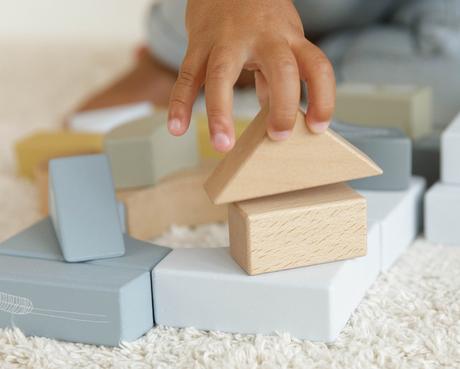 Little dutch vozíček s kockami blue ocean 7021ld, 