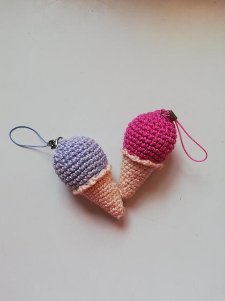 Háčkovaná zmrzlina prívesok, 