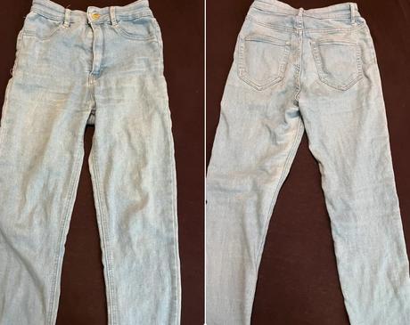 Bledomodre dzinsy, pull&bear,s