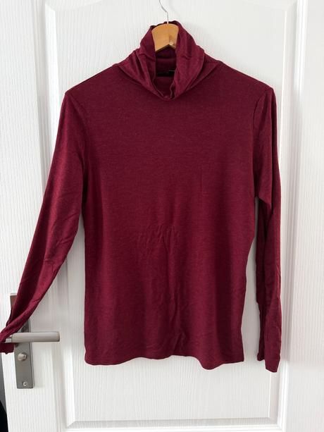 Bordový rolák zo zmesi viskózy a vlny, esprit,m