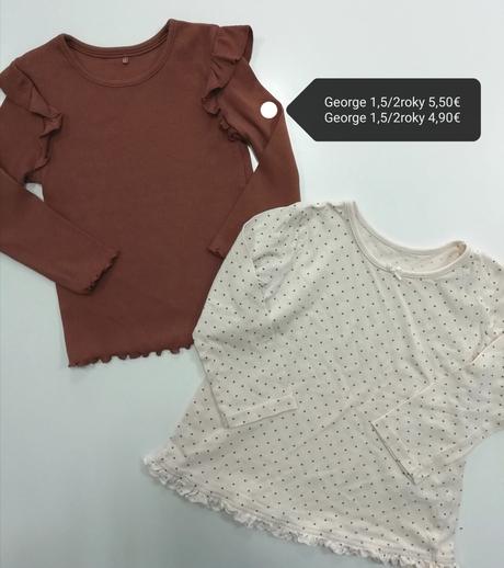 Hnedé tričko s volánikmi, george,92