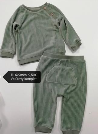 Velúrový komplet tepláková vrúbkovaná súprava, tu,74