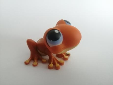 Littlest pet shop oranžová žabka,