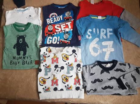 Balík tričká s dlhým rukávom veľkosť 74, 74