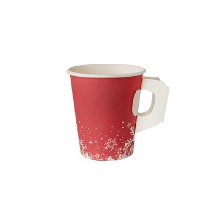 Pohár 200 vianoce červený s uškom, 