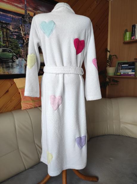 Biely župan so srdiečkami veľ. xs-m, marks & spencer,s