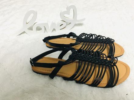 Cierne sandalky, 37