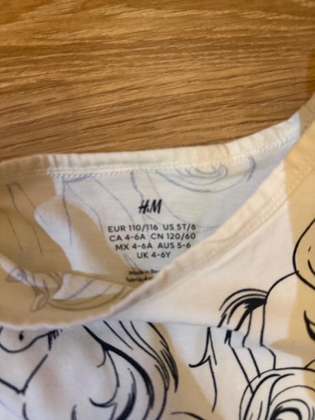 Tričká hm 6 ks, h&m,110
