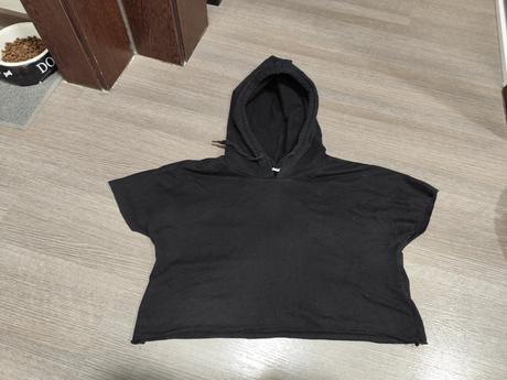 Crop-topová mikina s kapucňou veľ. s, s