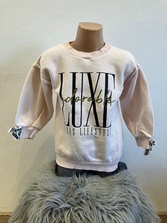 Dievčenská mikina s nápisom a volánmi (4-5 r.), river island,110