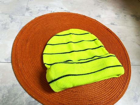 Čiapka a šál - neónova farba, 