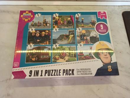 Fireman sam jumbo puzzle 9 in 1 puzzle pack, 