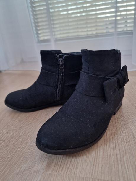 Prechodné čižmy / kozačky s mašľami, h&m,27