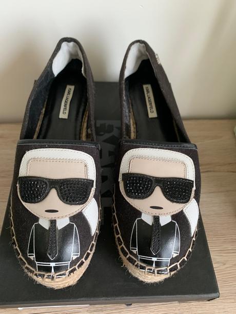 Espadrilky karl lagerfeld - kl80311 black lthr/tex, karl lagerfeld,38