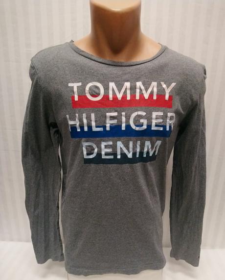 Sivé tričko s nápismi, tommy hilfiger, 164 cm, tommy hilfiger,164