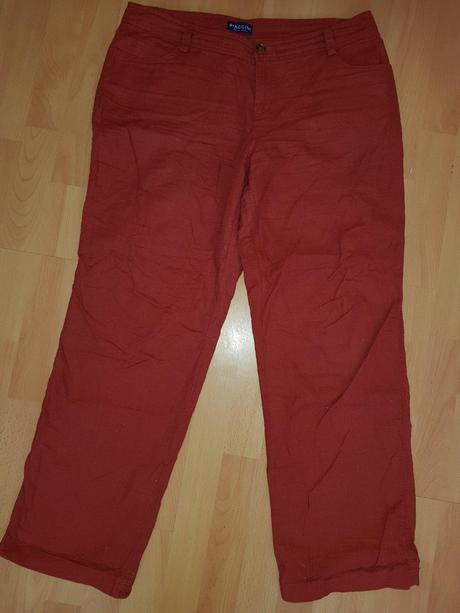 Tehlove lanove nohavice, 44