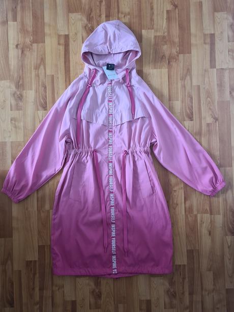 Ružový ombre kabát, mohito,l