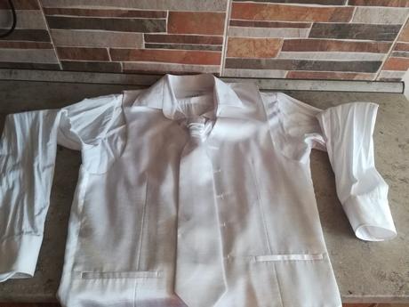 Svadobná košeľa, kravata a vesta, 40