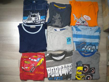 Balík tričiek s krátkym a dlhým rukávom, 104–116