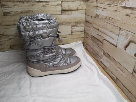 Geox 38 - dámske strieborné snehule s membránou, geox,38
