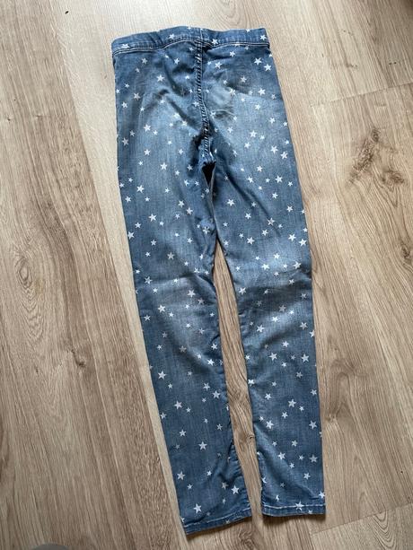 Riflove leggins hviezda 8-9 rokov, h&m,134