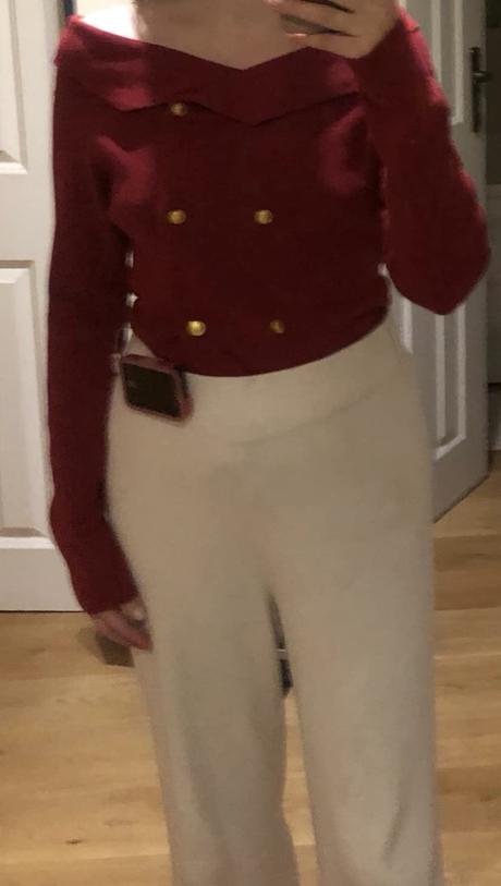 Bordový top/sveter m/38, m