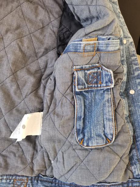 Zateplena riflova bunda., c&a,140