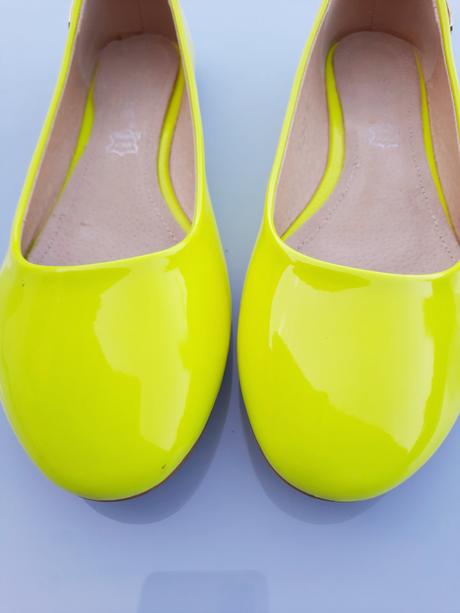 Baleríny neon, kožená stielka v. 39, 39
