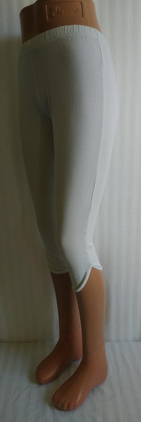 Dámske biele 3/4 legíny, chris line, s