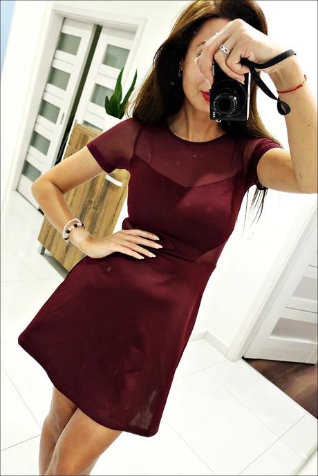 Vínové šatočky, h&m,xs