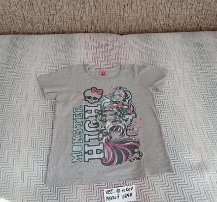 Dievčenské tričko s krátkym rukávom monster high, 140
