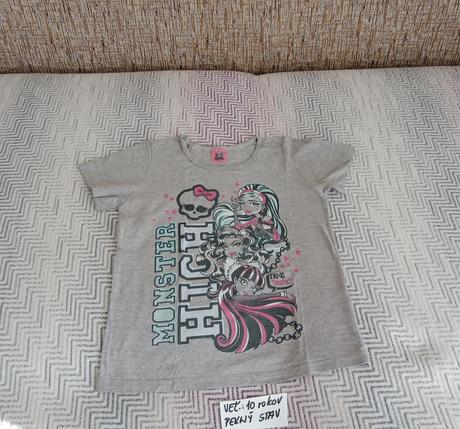 Dievčenské tričko s krátkym rukávom monster high, 140