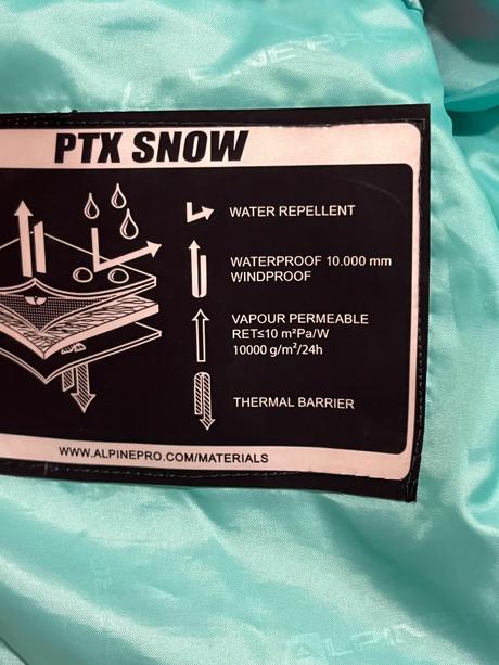 Ptx snow špičkový komplet, alpine pro,152