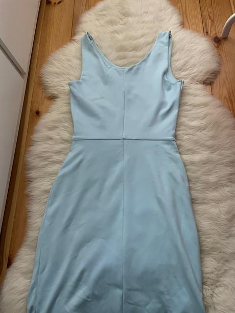 Bledomodré šaty s aplikáciou, h&m,36