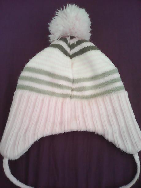 Ružová čiapka na zimu s poštovným, h&m,68