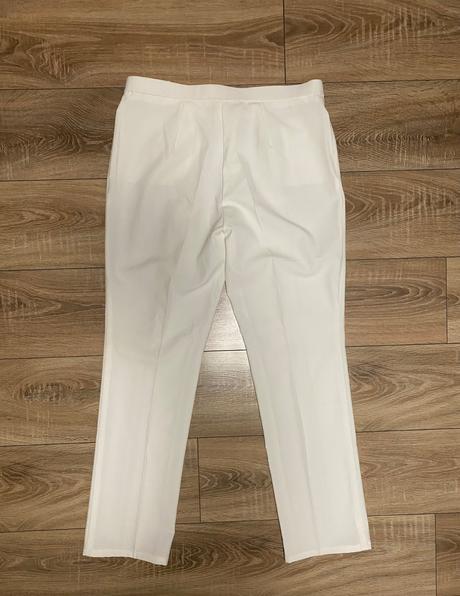 Elegantne biele nohavice, xl
