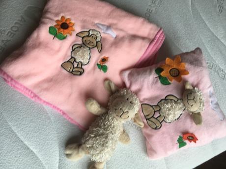 Detský set - deka, vankúšik, plyšák,