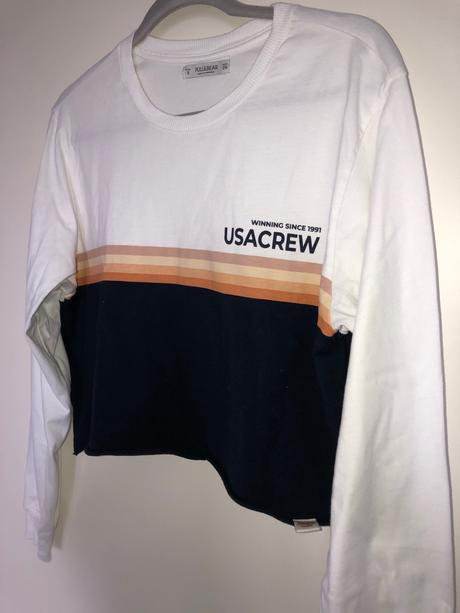 Kratšie tričko/mikina, pull&bear,s