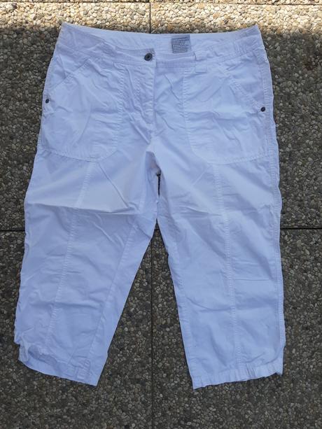 Biele trojštvrťové nohavice viacortesa velk. 42/4., 42