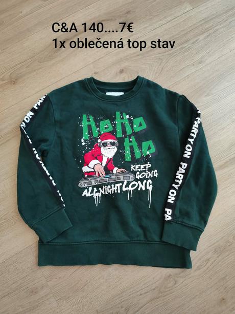 Vianočná mikina, c&a,140