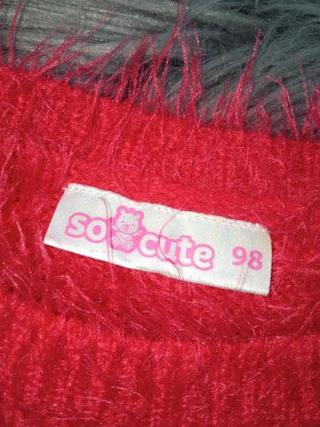 Dievčenský huňatý sveter so sobom (98), 98