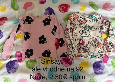 2x tricko, sinsay,92