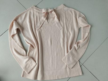 Ružový pulóver s mašľou, reserved,s