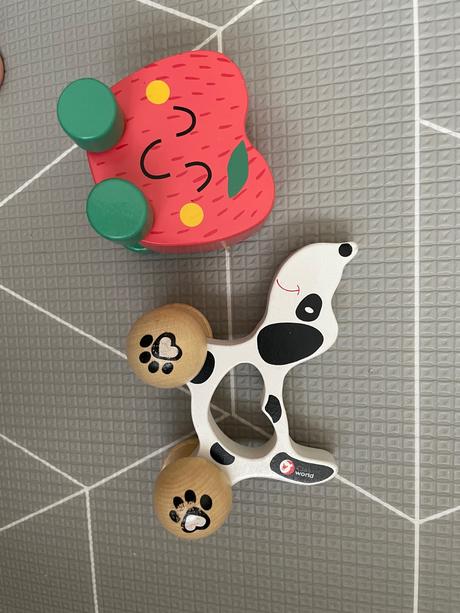 Derevene hračky na kolieskach, 