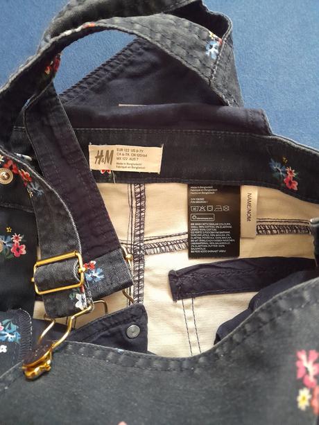 Kvetinková sukňa na traky, h&m,122