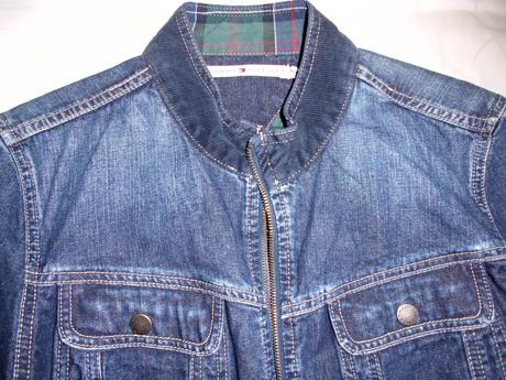 Riflová bunda m-l, tommy hilfiger,m